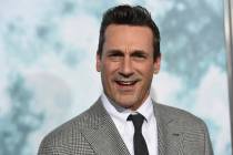 Jon Hamm arrives at the Los Angeles premiere of "Lucy in the Sky" at Fox Studios on W ...