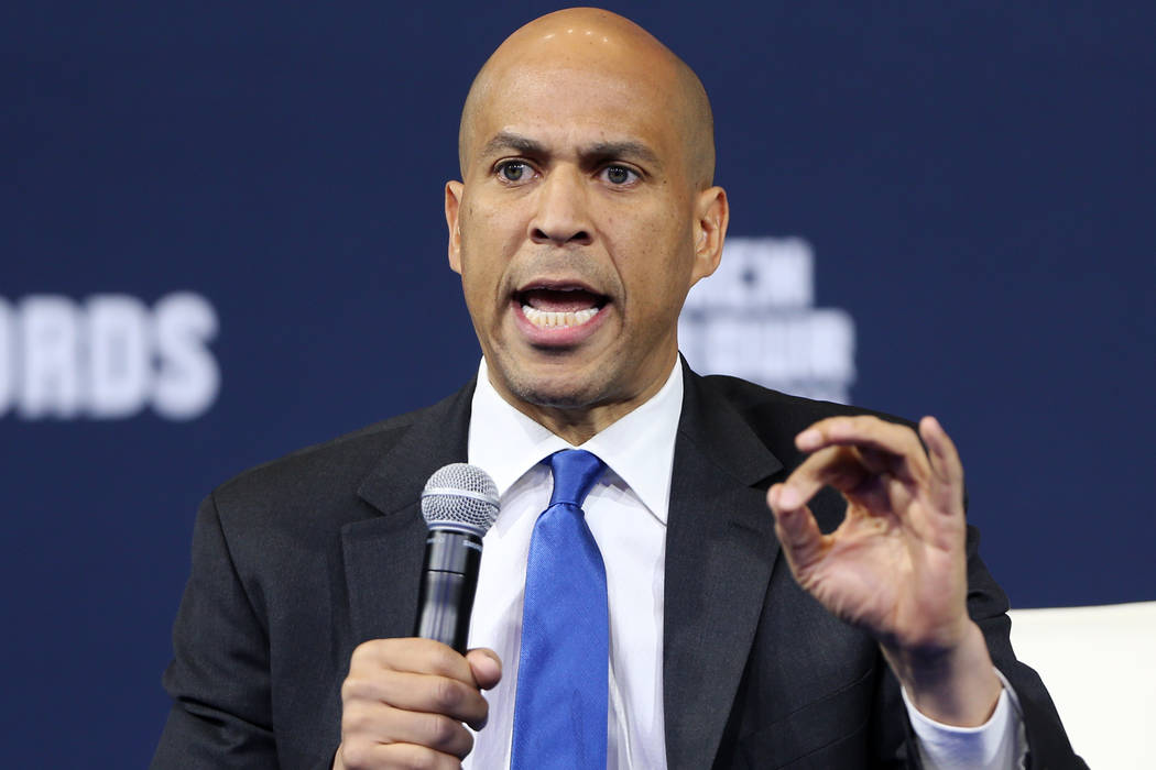 Democratic presidential candidate Cory Booker speaks during the 2020 presidential gun safety fo ...