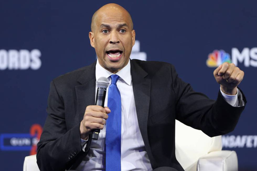 Democratic presidential candidate Cory Booker speaks during the 2020 presidential gun safety fo ...