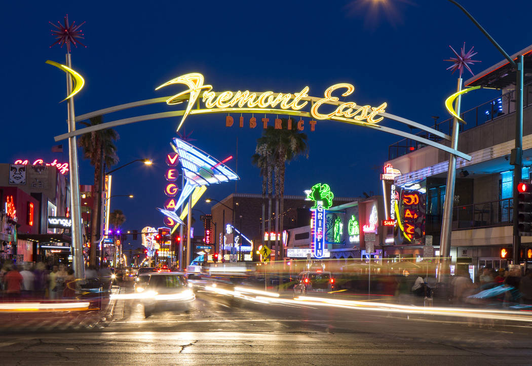 East Fremont Street in downtown Las Vegas on Saturday, June 9, 2018. (Review-Journal file photo)