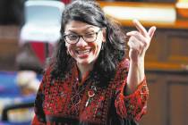 Rep.Rashida Tlaib of Michigan. (AP Photo/Carolyn Kaster)