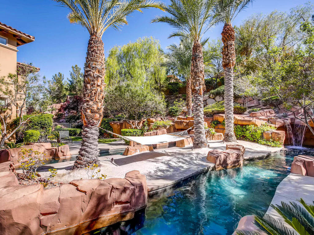 A lazy river flows throughout the property.