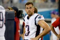 FILE - In this Saturday, Aug. 17, 2019, file photo, New England Patriots kicker Stephen Gostkow ...