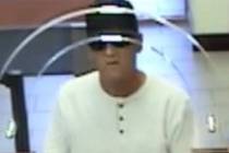 Police are searching for a man suspected of robbing a branch of Nevada State Bank in downtown L ...