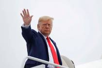 President Donald Trump boards Air Force One for a trip to Florida for an event on healthcare, T ...