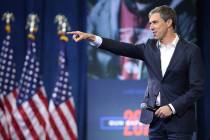 Democratic presidential candidate Beto O’ Rourke takes the stage during the 2020 preside ...
