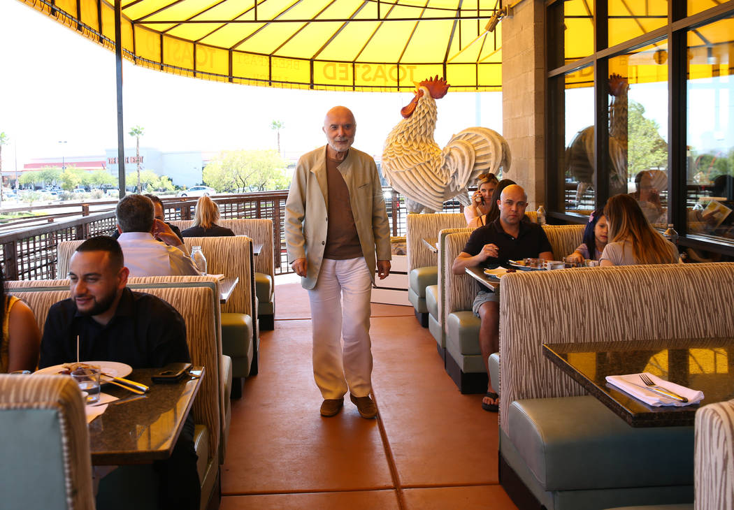 Sami Ladeki, owner of Toasted Gastrobrunch, checks out his customers at 9516 W. Flamingo Road o ...