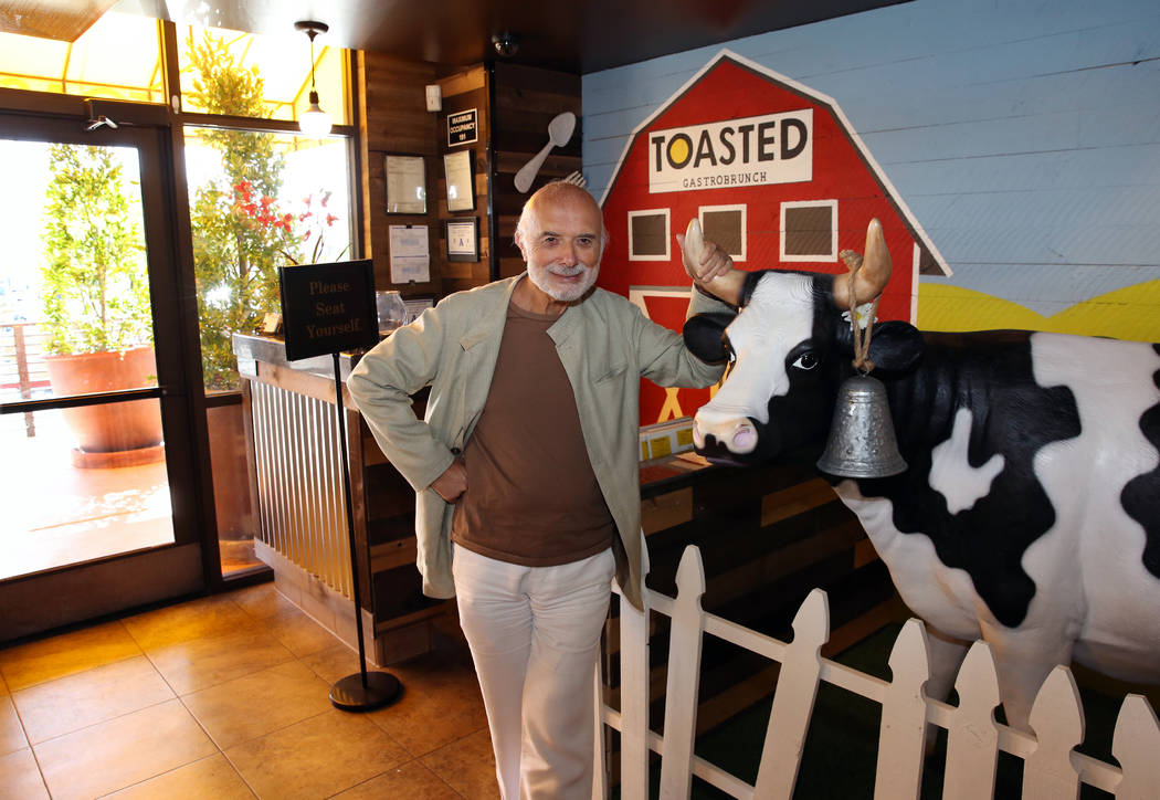 Sami Ladeki, owner of Toasted Gastrobrunch, poses for a photo at his restaurant at 9516 W. Flam ...