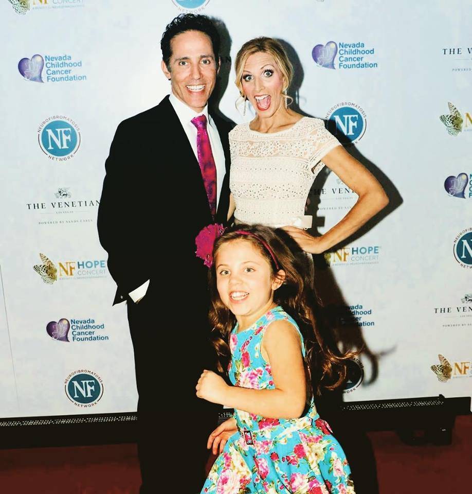 Jeff and Melody Leibow with their daughter, Emma, at the 2017 NF Hope Concert at Palazzo Theate ...