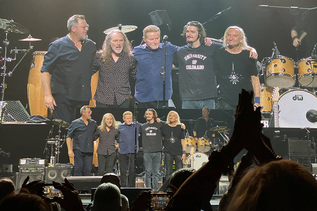 The latest lineup of the Eagles celebrate their "Hotel California" concert at MGM Grand Garden ...