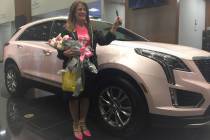 Mary Kay sales consultant Linda Kieper is seen with her 2020 Cadillac XT5 Premium Luxury that s ...
