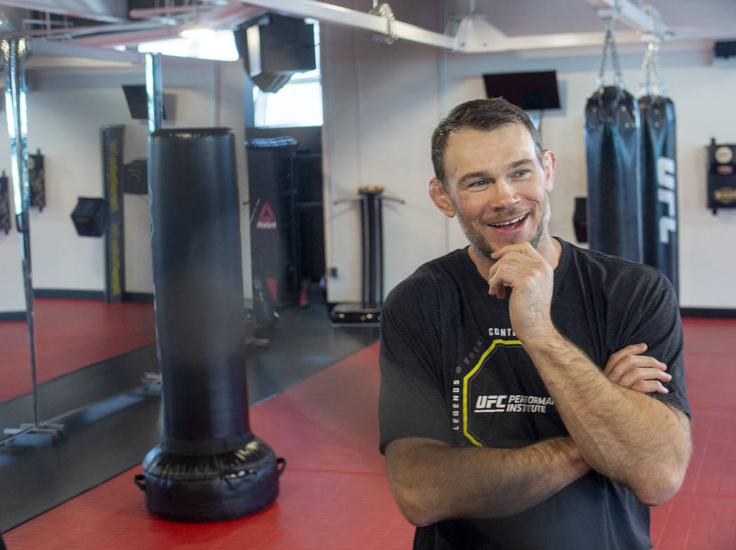 UFC Hall of Famer Forrest Griffin at the UFC Performance Institute in Las Vegas on Monday, Oct. ...