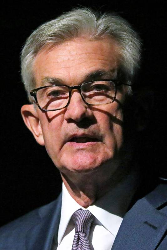 Federal Reserve Chairman Jerome Powell speaks Monday, Oct. 7, 2019, in Salt Lake City, before t ...