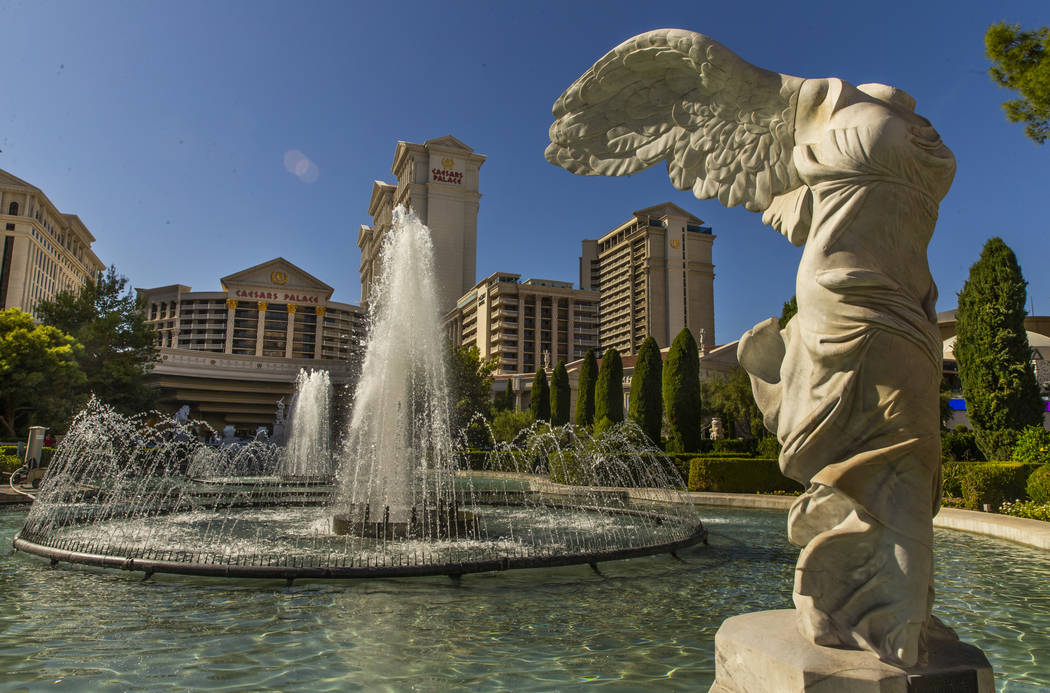 Caesars Palace is seen on Tuesday, Oct. 8, 2019 in Las Vegas. Caesars Entertainment Corp. annou ...