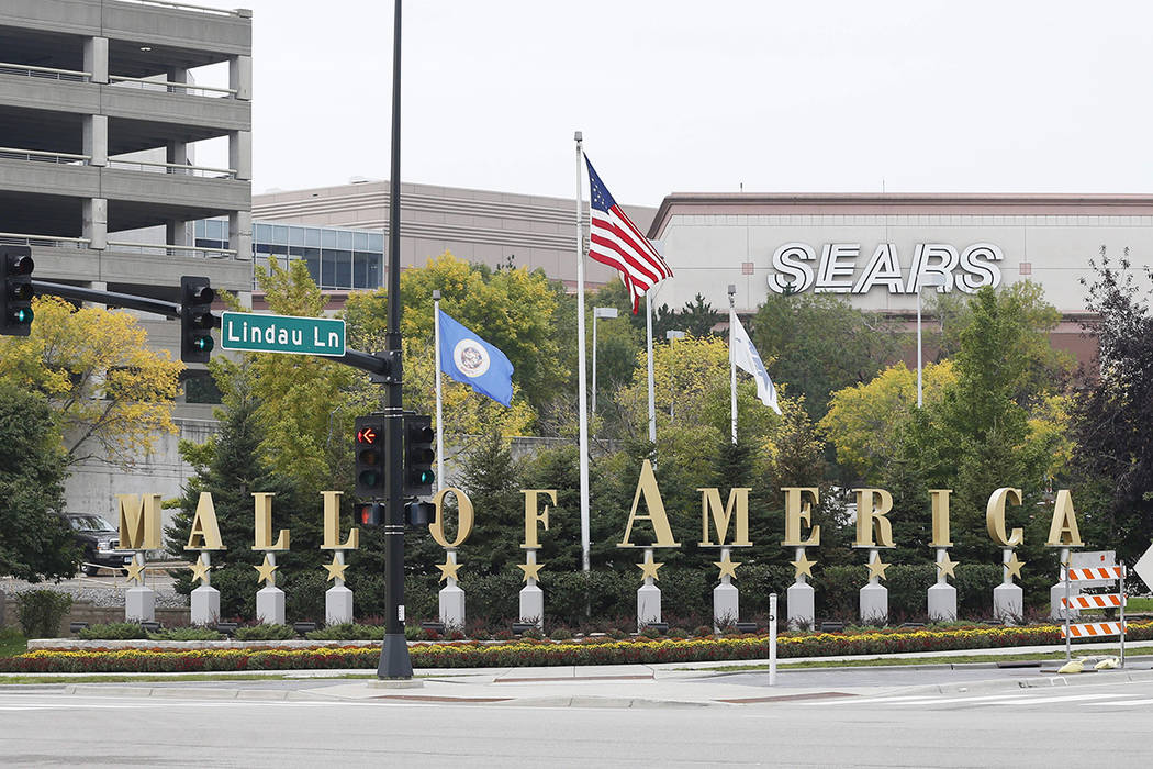 This Sept. 25, 2015, photo shows the Mall of America in Bloomington, Minn. (AP Photo/Jim Mone)