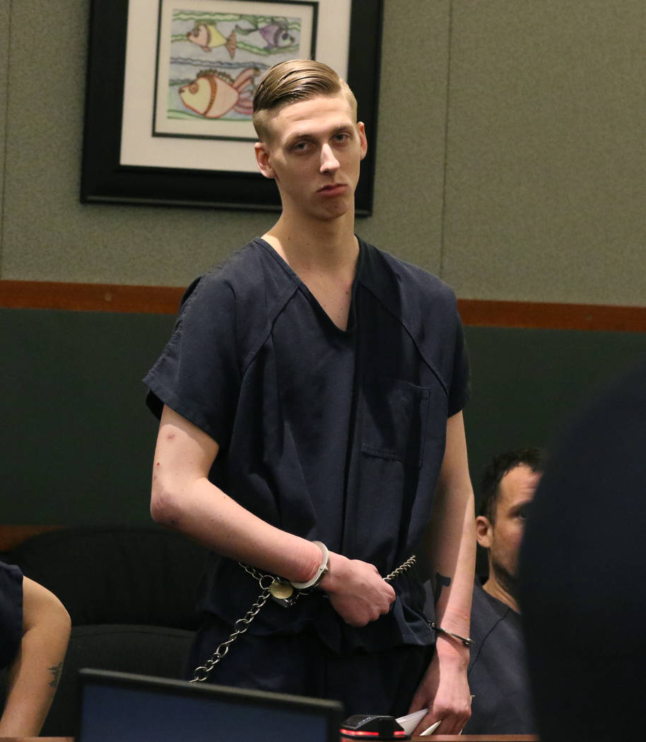 Kody Harlan, convicted in the slaying of Matthew Minkler, appears in court at the Regional Just ...