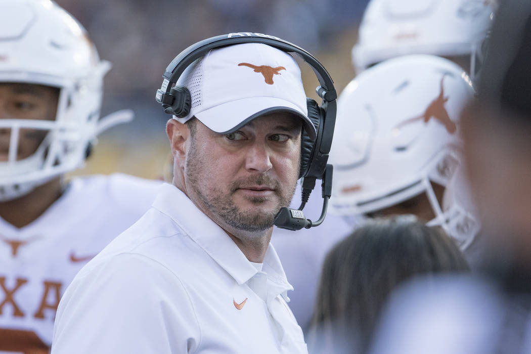 Texas head coach Tom Herman during the first half/second half of an NCAA college football game ...