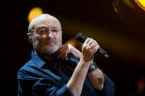 Singer Phil Collins performs at Palacio de los Deportes in Mexico City, Friday, March 9, 2018. ...