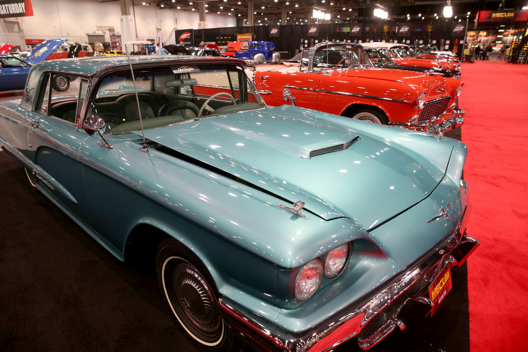 A 1960 Ford Thunderbird that will be in the Saturday auction during Mecum Las Vegas auction at ...