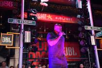 Shaquille O'Neal aka DJ Diesel gets the party started at JBL REMIX at Omnia Nightclub at Caesar ...