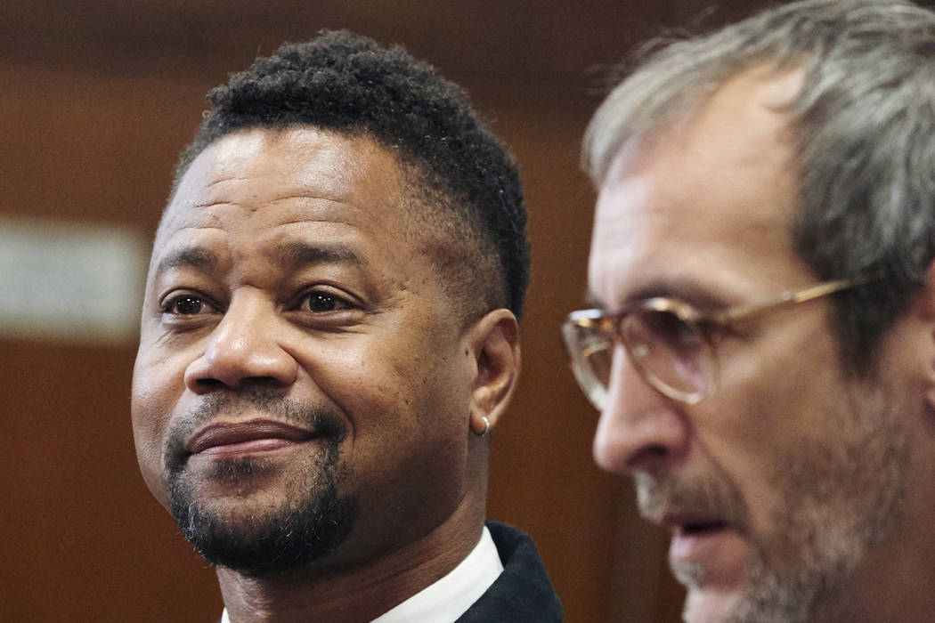 Cuba Gooding Jr. appears in a courtroom in New York, Thursday, Oct. 10, 2019. The actor is accu ...