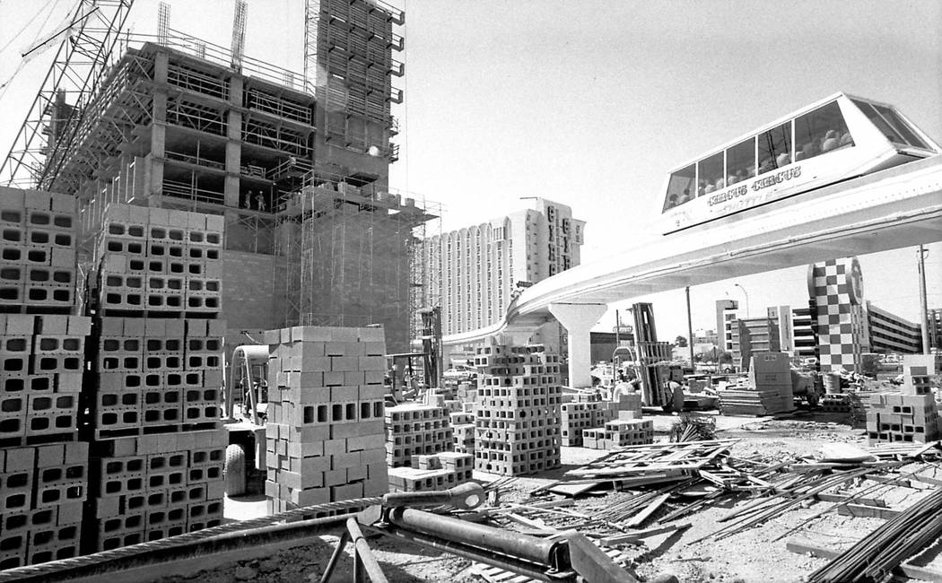 Circus Circus in the process of constructing one of its expansions on June 7, 1985 in Las Vegas ...