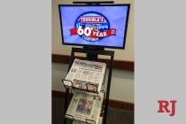 The RJ Network newspaper stand blends traditional print and visual media and is currently offer ...
