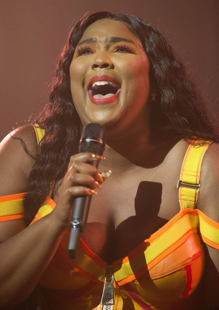 Lizzo performs in concert during her "Cuz I Love You Too Tour" at The Met on Wednesda ...