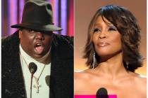 This combination photo shows Notorious B.I.G., who won rap artist and rap single of the year, d ...