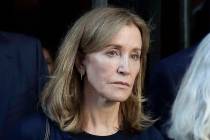 A Sept. 13, 2019, file photo shows actress Felicity Huffman leaving federal court after her sen ...