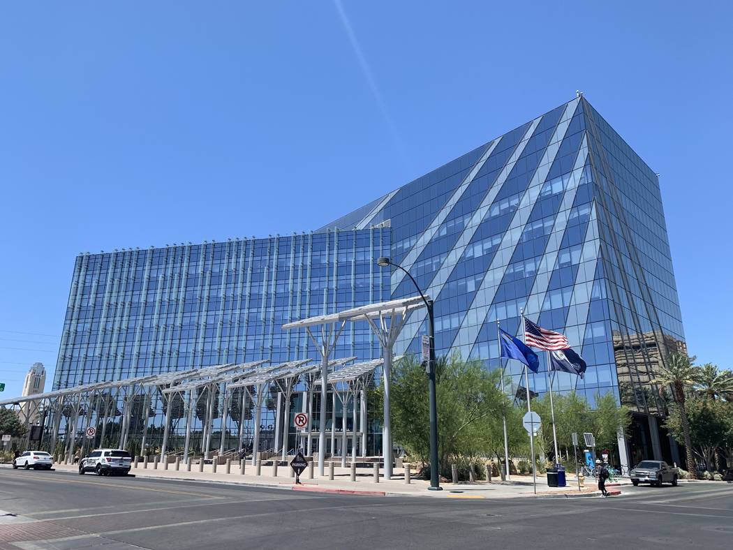 The Las Vegas City Hall pictured on July 16. (Mia Sims/Las Vegas Review-Journal) @miasims___