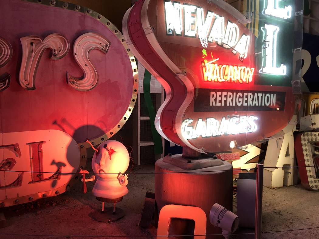 "Boy With Nails in His Eyes" at “Lost Vegas: Tim Burton @ The Neon Museum presented by the En ...