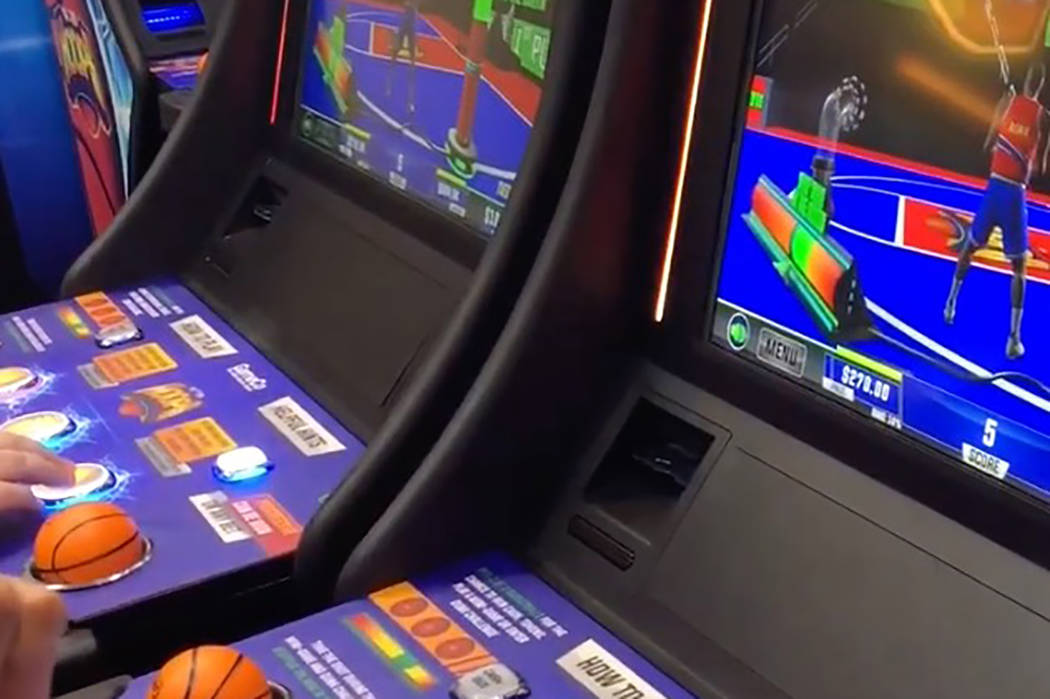 GameCo's All Star Hoops game on the floor at the 2019 Global Gaming Expo at the Sands Expo and ...