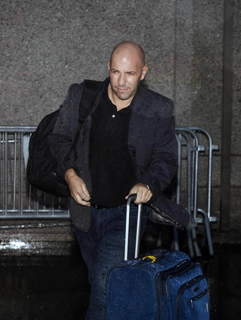 David Correia leaves Federal Court after his appearance on Wednesday, Oct. 16, 2019, in New Yor ...