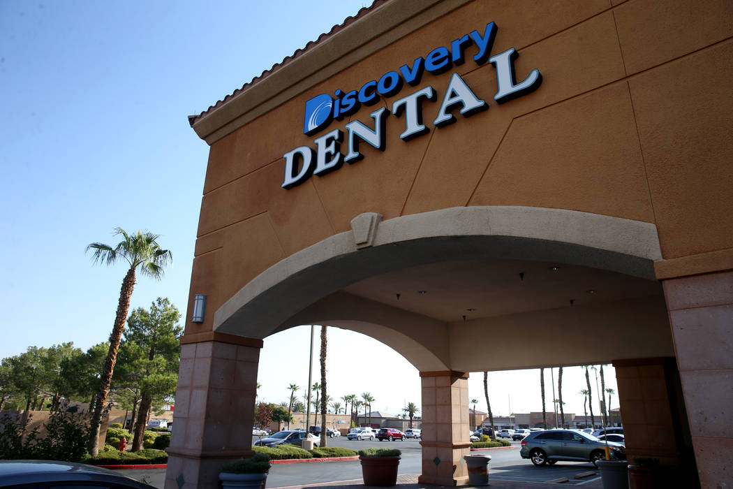 The dental offices of Dr. Adam Lousig-nont at 7581 W. Lake Mead Blvd. #160 in Las Vegas Monday, ...