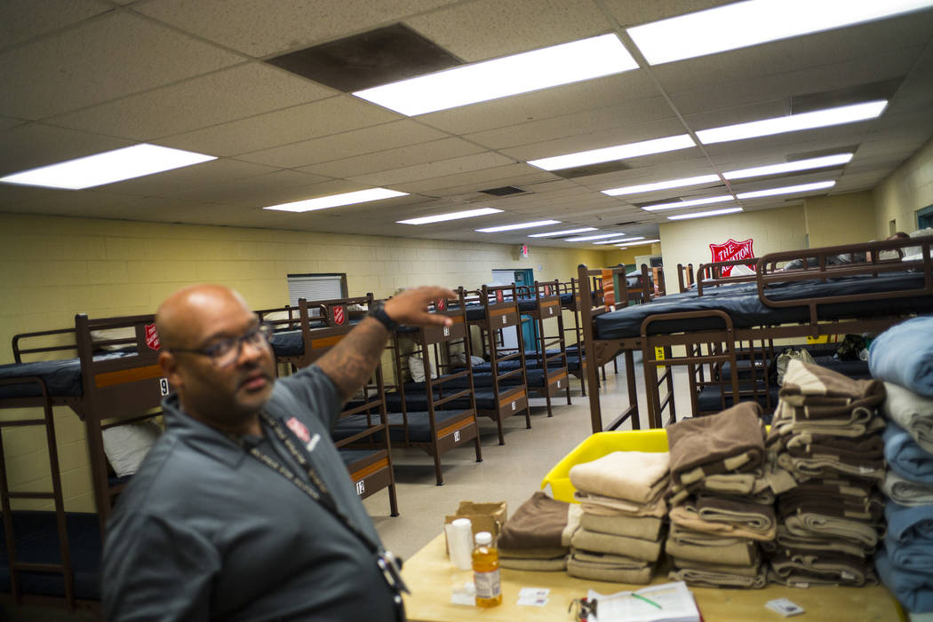 Jawan Mullen, homeless services liason at The Salvation Army, talks about the beds available fo ...