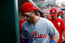 Philadelphia Phillies right fielder Bryce Harper. (AP Photo/Patrick Semansky)