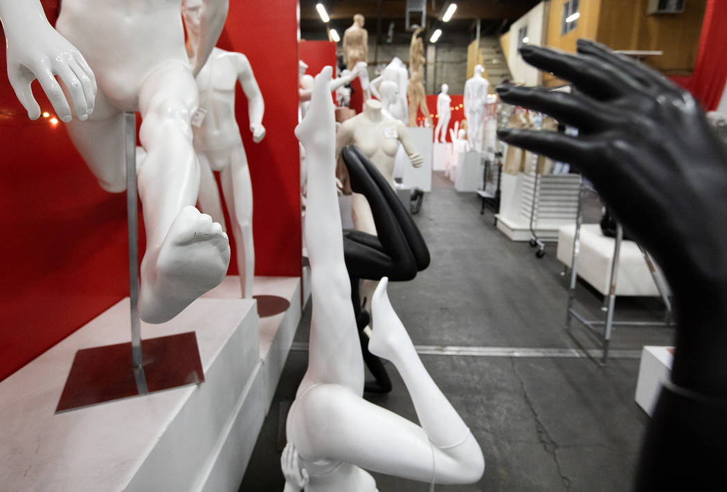 Mannequins are on display at the Las Vegas Mannequins showroom on Thursday, Oct. 17, 2019, in L ...