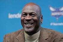 Charlotte Hornets owner Michael Jordan speaks to the media about hosting the NBA All-Star baske ...