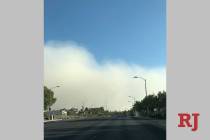 A wall of dust was rolling over Henderson on Thursday, Oct. 17, 2019. (Photo provided by Mick A ...