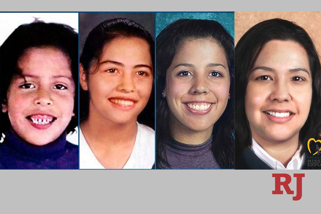 Karla Rodriguez, from left, is shown at age 7 in 1999, when she disappeared from her Las Vegas ...
