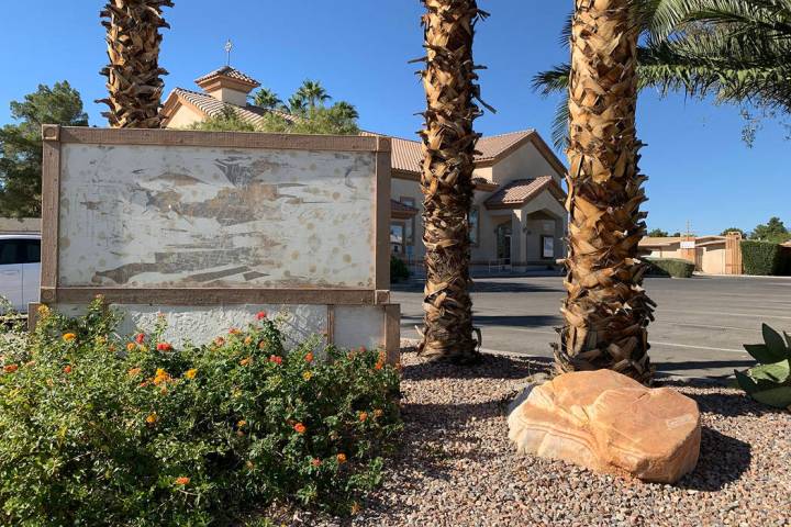 A sign in front of the Revival Temple Church of God in Christ has been removed after vandals pa ...