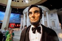 In this Friday, Nov. 15, 2013 photo, school groups and visitors tour the Abraham Lincoln Presid ...