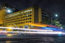 In a Nov. 1, 2017, file photo, traffic along Pennsylvania Avenue in Washington streaks past the ...