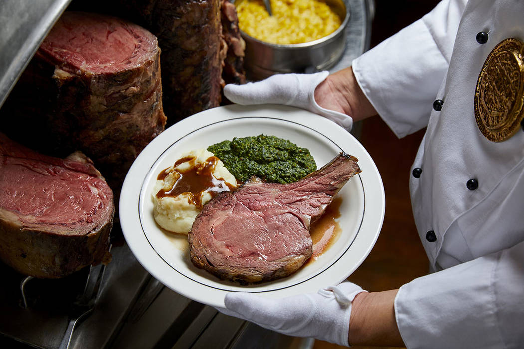Carved beef (Lawry's The Prime Rib)