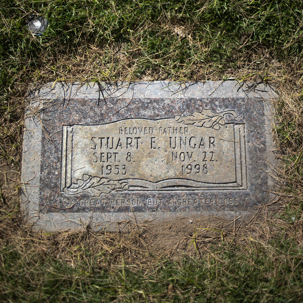 Professional poker and gin rummy player Stu Ungar's grave is at Palm Easter Cemetery on Monday, ...