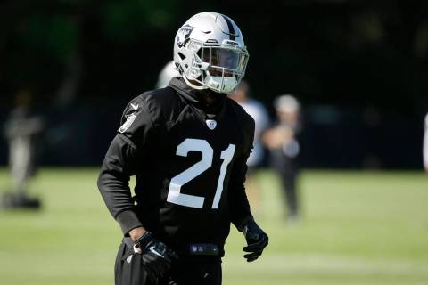 Oakland Raiders cornerback Gareon Conley during NFL football practice in Napa, Calif., Friday, ...