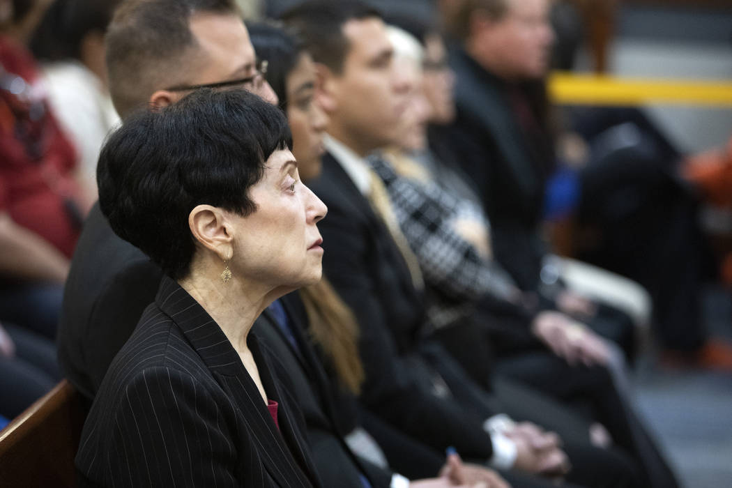 Members of Esmerelda Gonzalez's family and friends fill the courtroom as the man charged with h ...