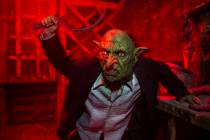 The Goblin attacks with a sickle within the Coven of 13 haunted house during the Freakling Bros ...