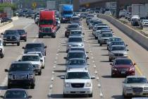 A July 1, 2016, file photo, shows drivers work their way out of Dallas during rush hour. The U. ...